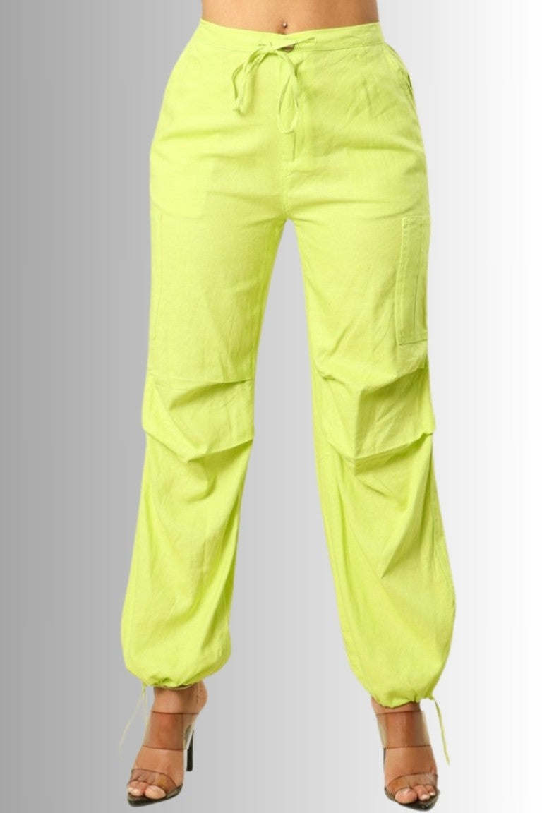 Linen Toggle Cargo Pants