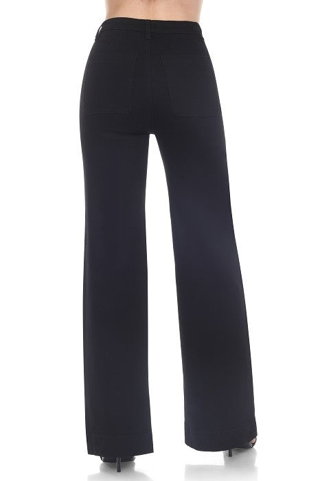 High‑Rise Wide‑Leg Jeans
