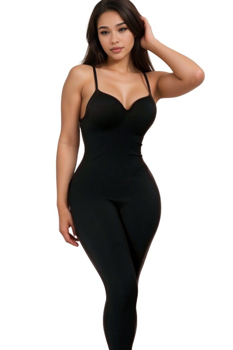 Seamless Built In Bra Pads Jumpsuit