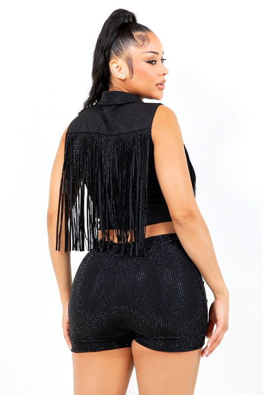 Midnight rodeo Fringe top