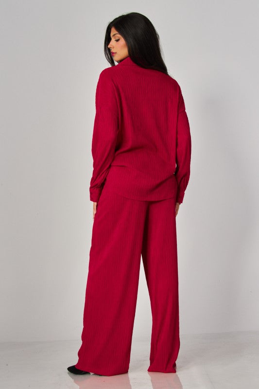 Crinkled Plisse set