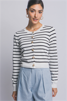 White & blue cardigan