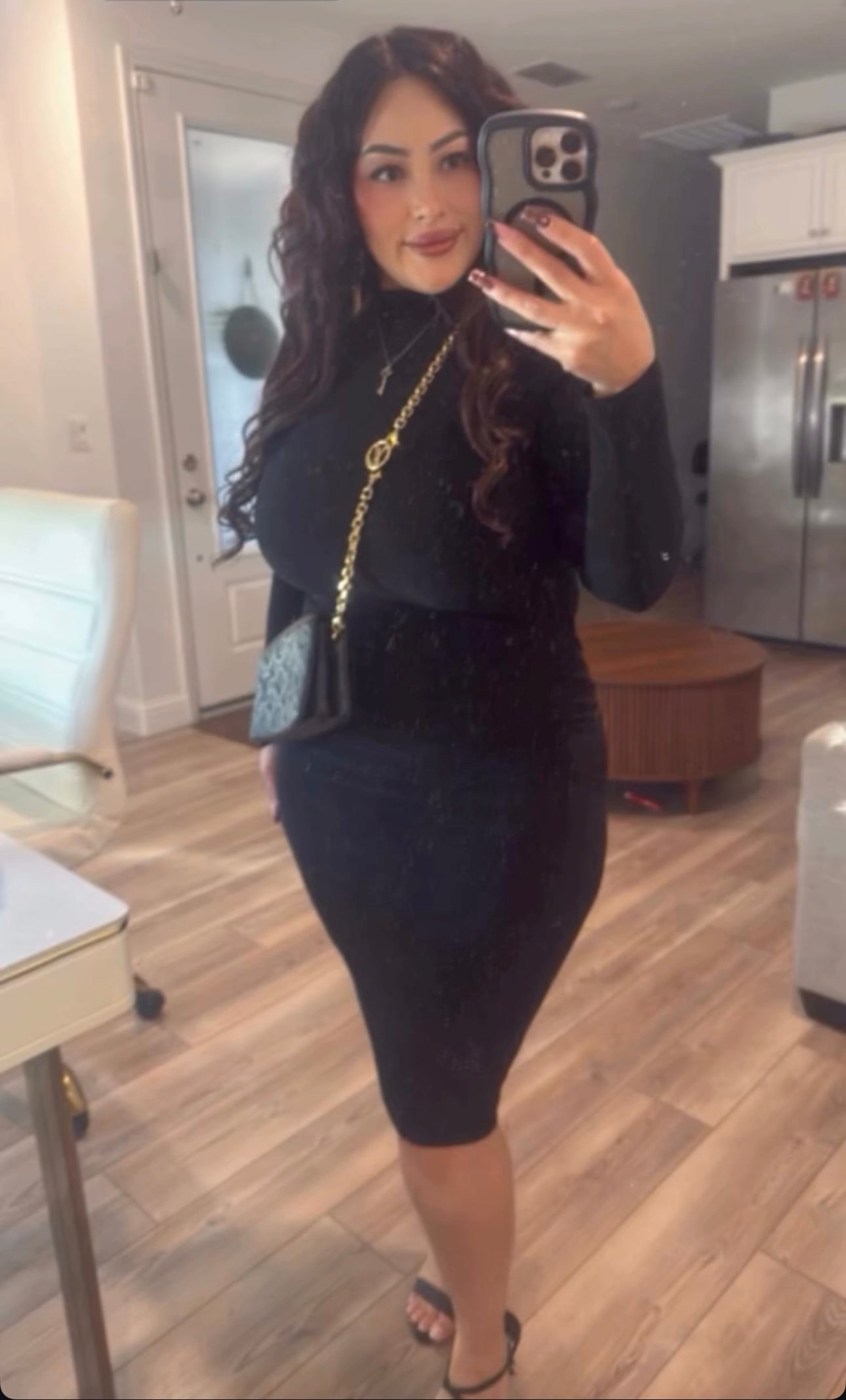 Double Layered Midi Dress