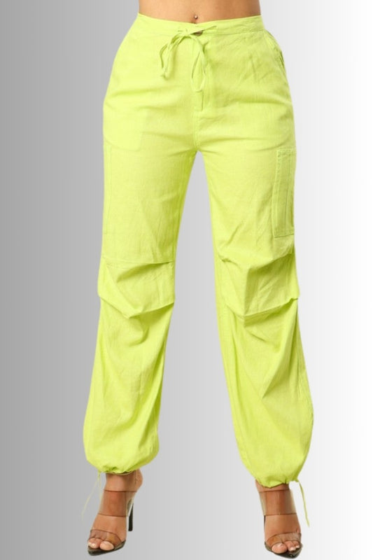 Linen Toggle Cargo Pants