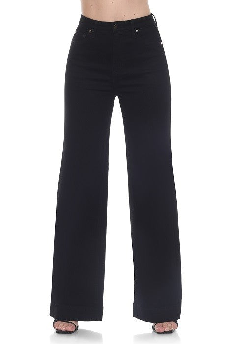 High‑Rise Wide‑Leg Jeans