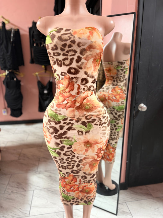 Wild Bloom Midi Dress