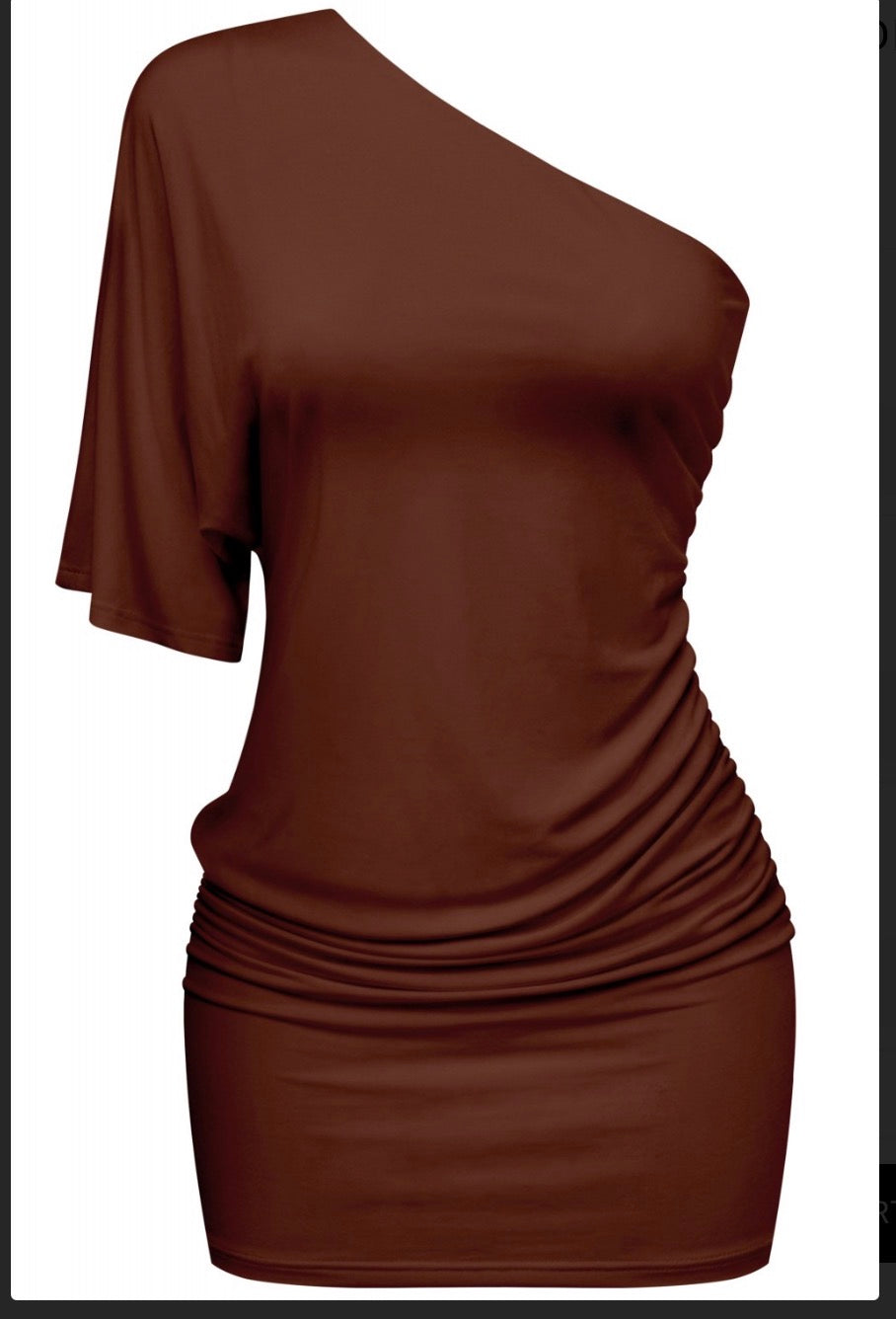 ASYMMETRICAL ONE-SHOULDER MINI DRESS