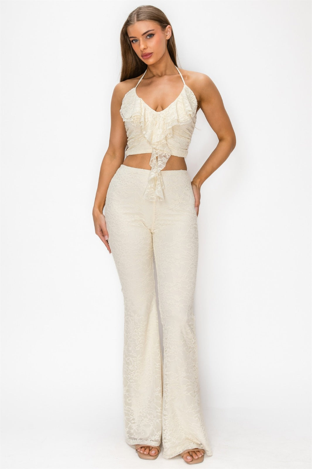 Ivory lace affair set
