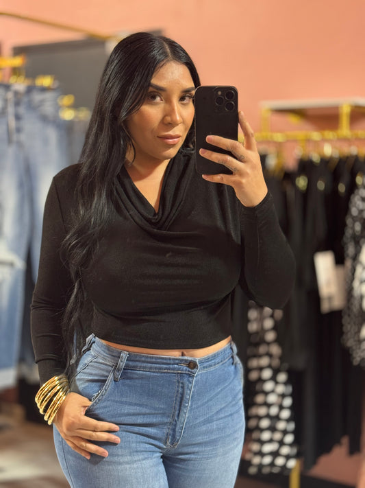 Cowl Neck long sleeve top