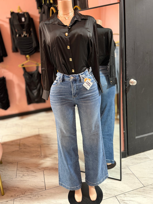 High rise wide leg jeans (medium)