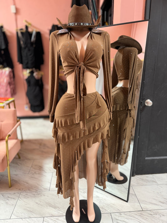 Desert rose rhinestone set