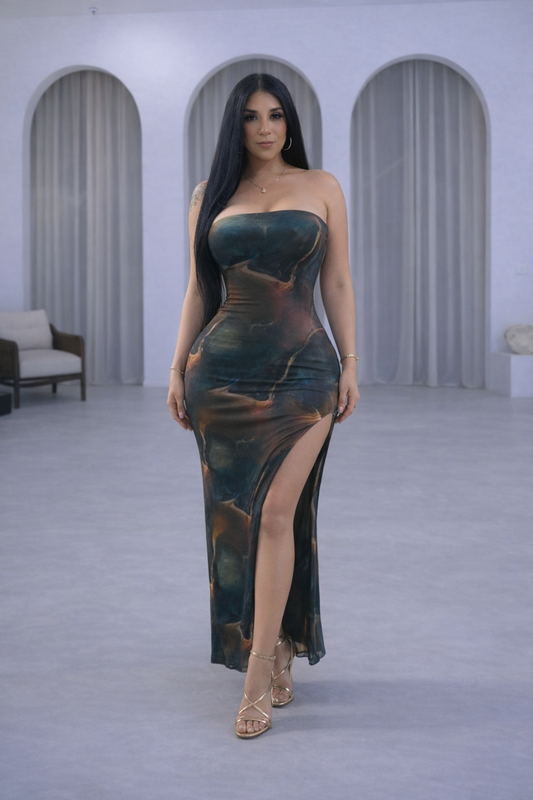 Golden Hour Marble Dress