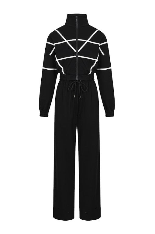 Tracksuit with Contrast Stripes